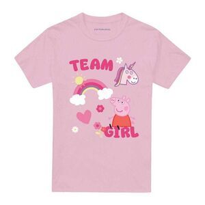 Peppa Pig Unisex Adult Team Girl Icons T-Shirt / Light Pink